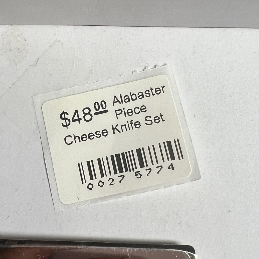 NWT Alabaster and stainless Steel Cheese Knives Serving Set. - Picture 4 of 9
